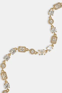 Iced Mixed Shape Bracelet - 5mm - Gold