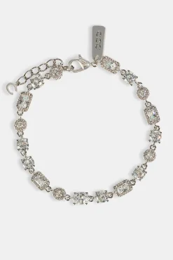 Iced Mixed Shape Bracelet - 5mm - White