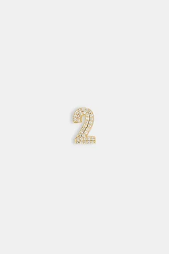Iced 12mm Number Pendant