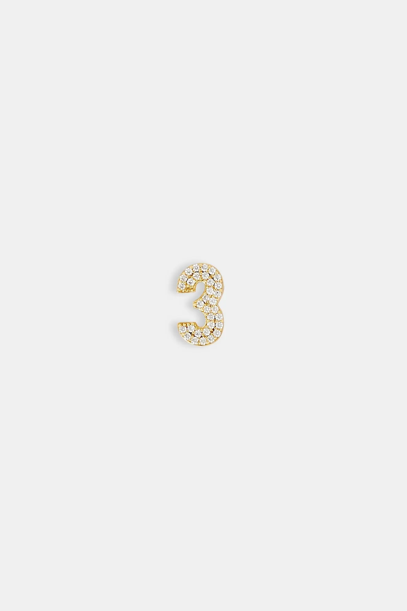 Iced 12mm Number Pendant