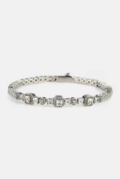 Iced Multi Gemstone Tennis Bracelet - 3mm