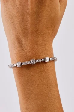 Iced Multi Gemstone Tennis Bracelet - 3mm