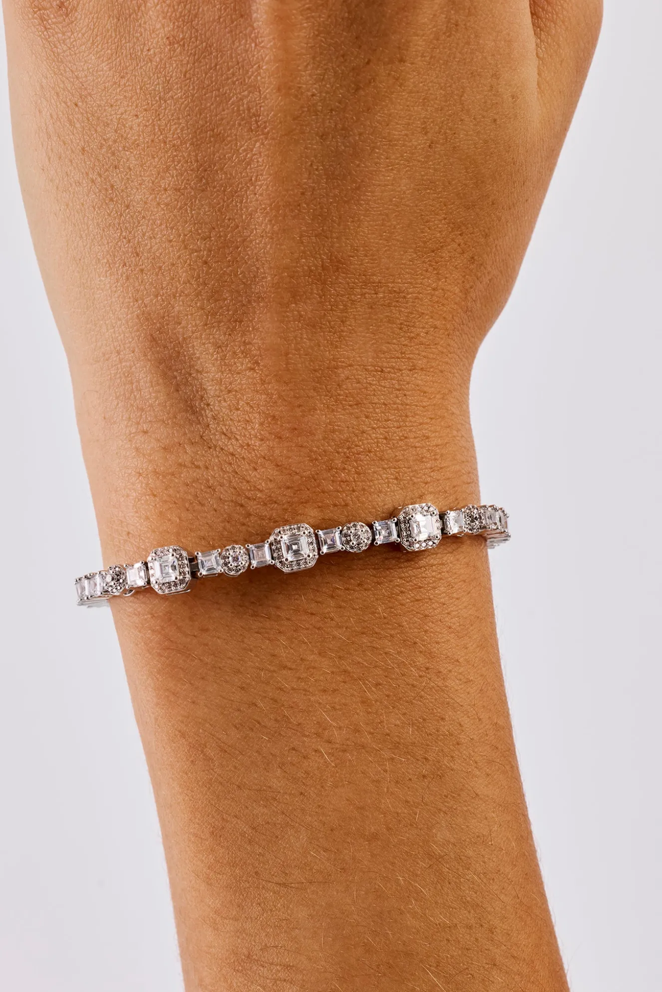 Iced Multi Gemstone Tennis Bracelet - 3mm