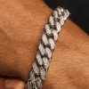 Iced Out Cuban Bracelet & Chain - 12mm - White