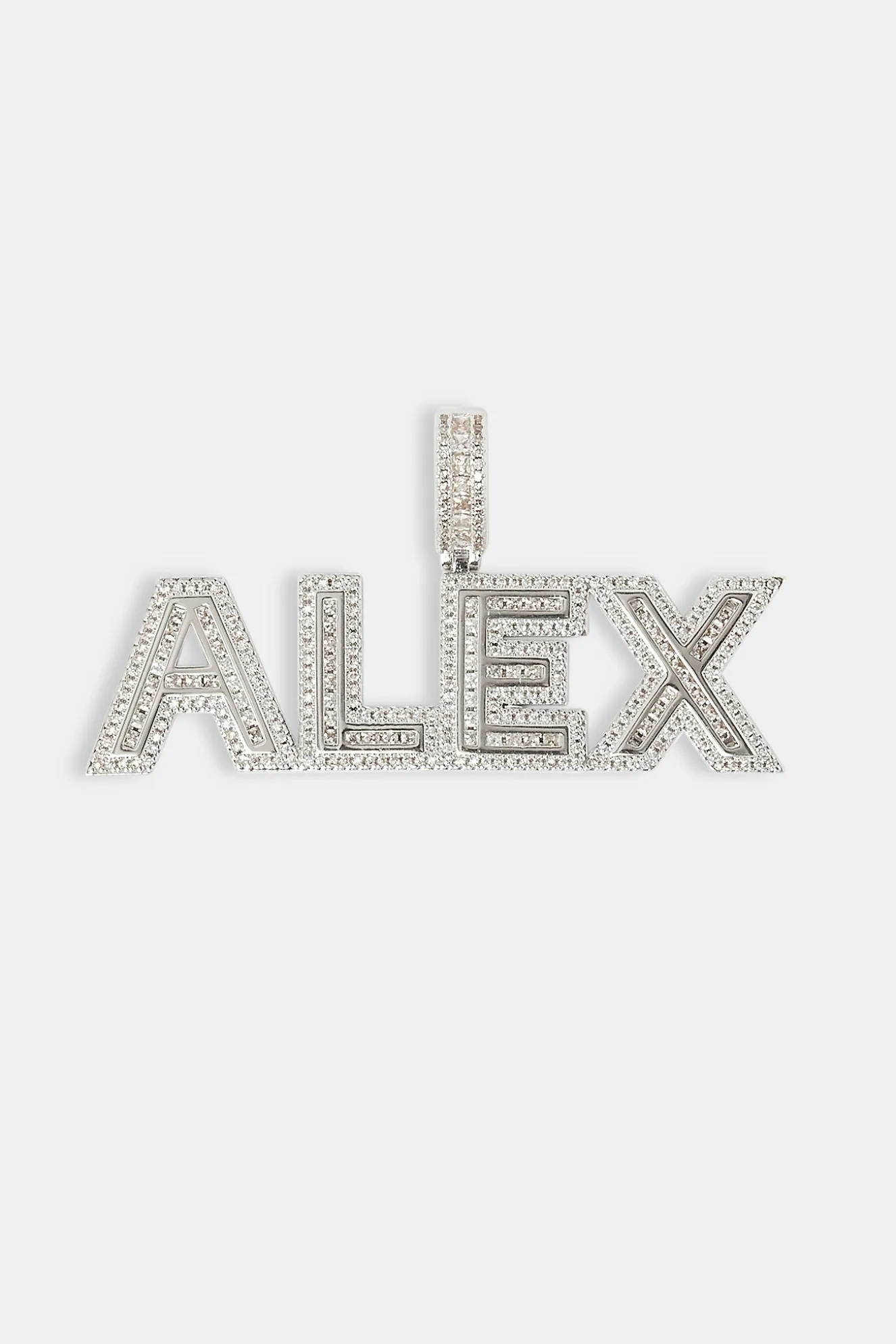 Iced Outline Letter Pendant - 22mm