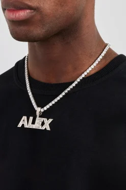 Iced Outline Letter Pendant - 22mm
