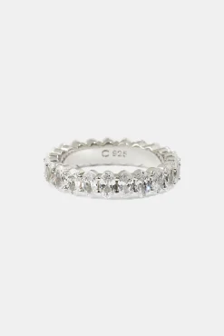 Iced Oval Tennis Ring - 5mm