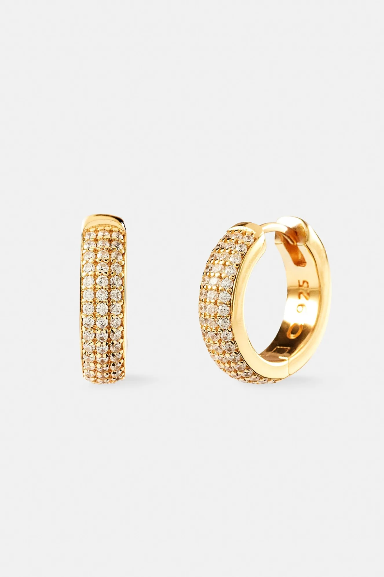 Iced Pave Chunky Hoops - 15mm