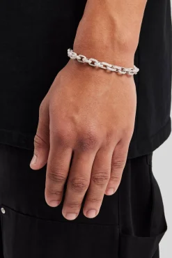 Iced Pave CZ Link Bracelet - 6mm