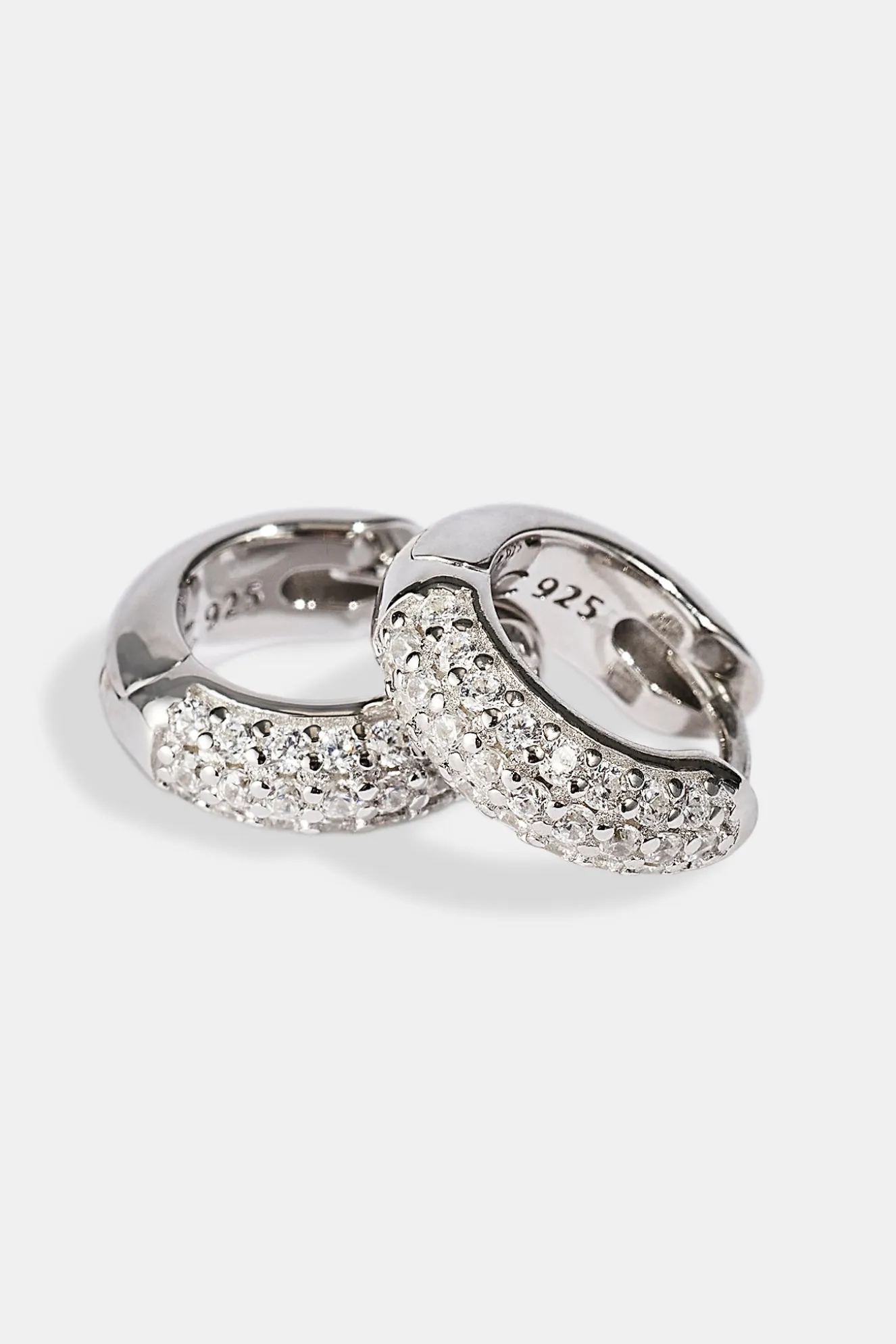 Iced Pave Micro Huggie Earrings - 12mm