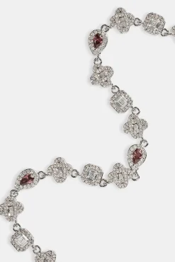 Iced Pink Multi Gemstone Cuban Chain - 3mm