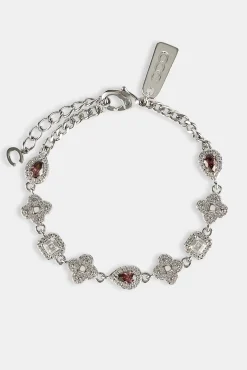 Iced Pink Multi Gemstone Cuban Bracelet - 3mm