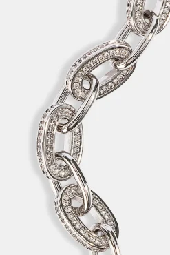 Iced & Polished Link Bracelet - 6mm - White