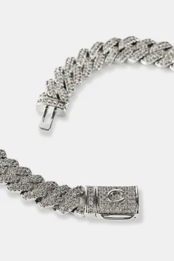 Iced Prong Cuban Chain - 10mm - White