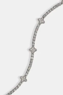 Iced Repeating Motif Tennis Bracelet - 3mm