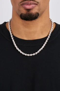 Iced Rope Chain - 6mm - White