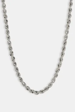 Iced Rope Chain - 6mm - White