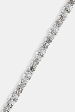 Iced Round & Oval Stone Tennis Bracelet - 6mm