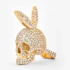 Iced Skull Pendant - Gold
