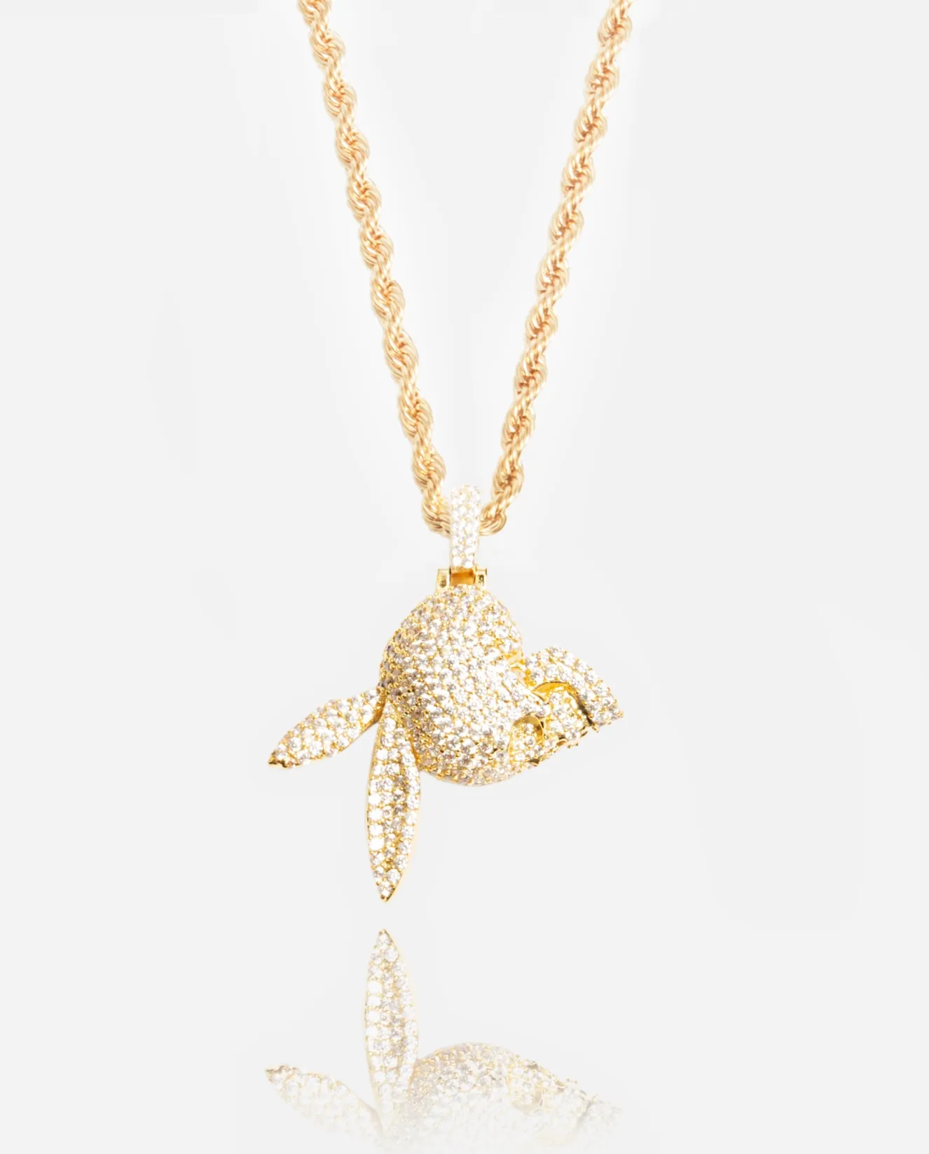 Iced Skull Pendant - Gold