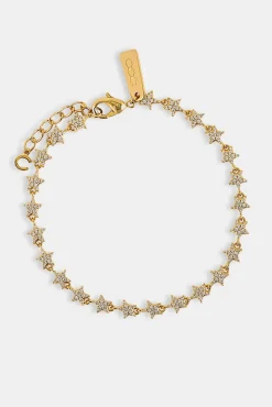 Iced Star Bracelet - 5mm - Gold