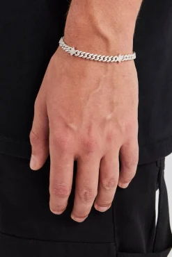 Iced Star Cross Cuban Bracelet - 5mm