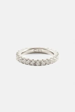Iced Tennis Ring - 3mm - White
