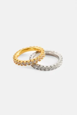 Iced Tennis Ring - 3mm - White