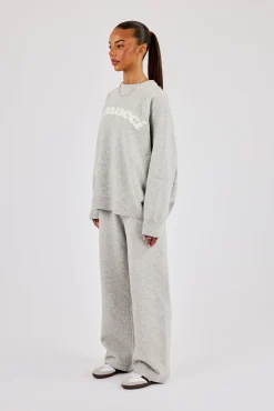 Knit Logo Jogger - Grey