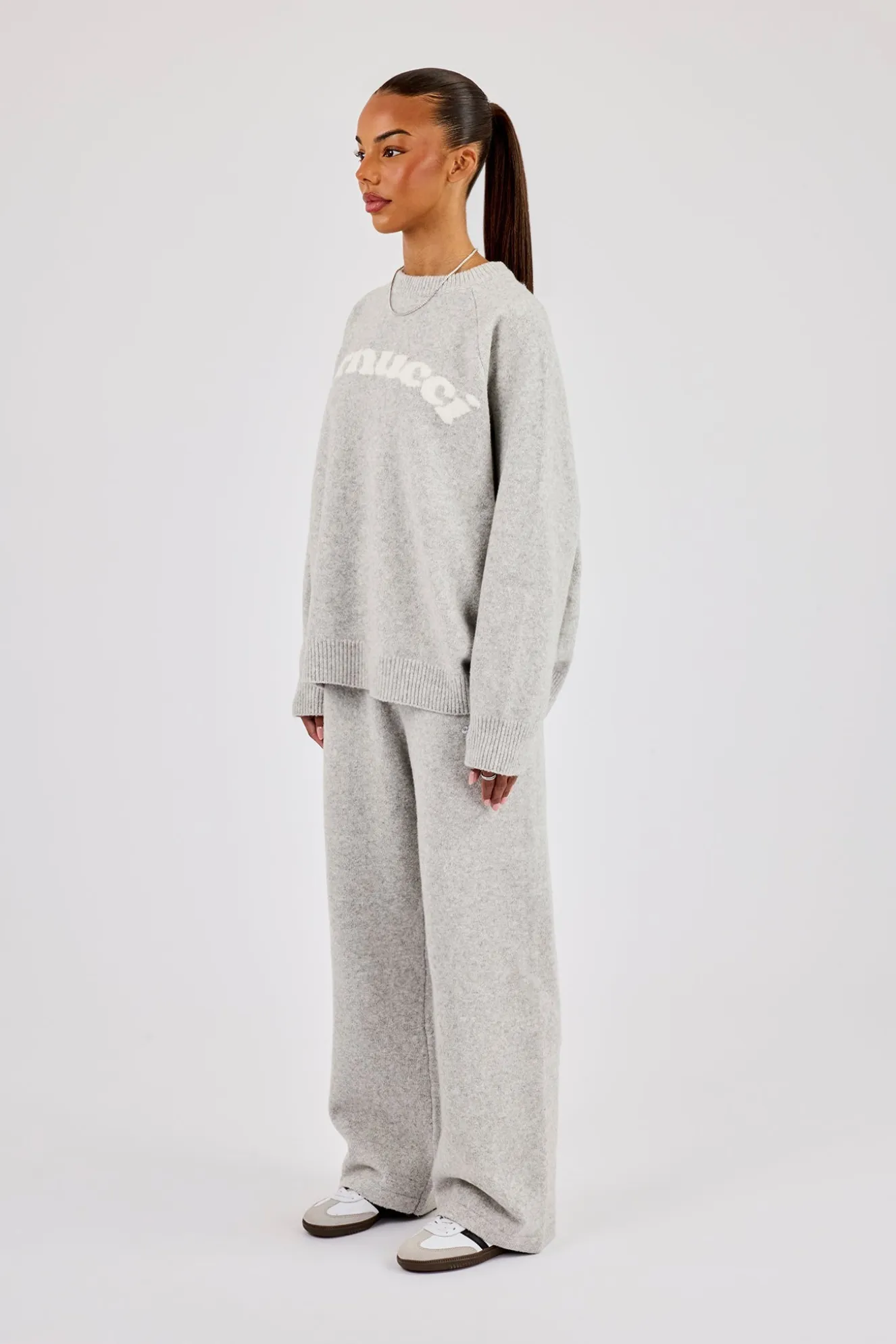 Knit Logo Jogger - Grey