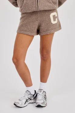 Knitted C Short - Taupe