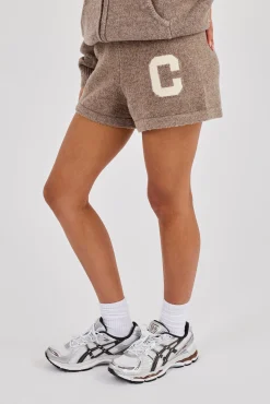 Knitted C Short - Taupe