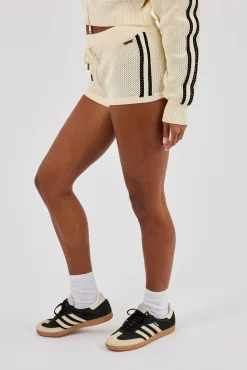 Knitted Taping Micro Short - Off White