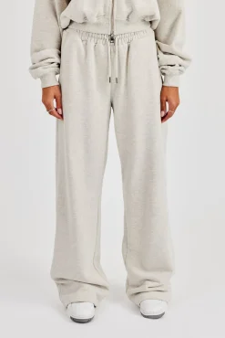 Ladies Wide Leg Jogger - Ash Grey