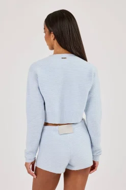 Lightweight Knitted Cardigan - Baby Blue