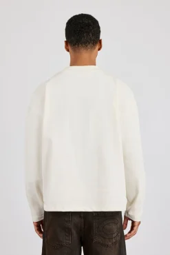 Long Sleeve Cernucci Studios Chain T-Shirt - Off White