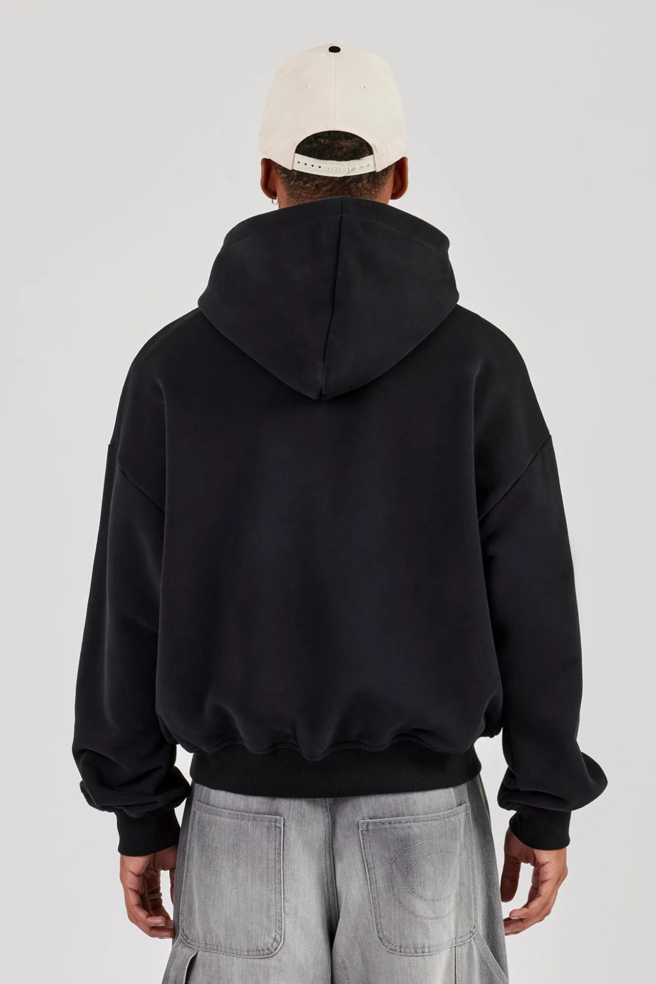 Mens Boxy Hoodie - Black