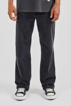 Mens Relaxed Fit Jeans - Washed Black