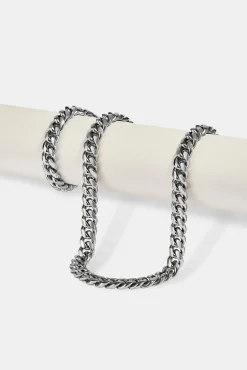 Miami Cuban Link Bracelet & Chain - 12mm - White
