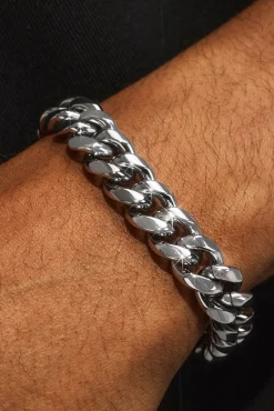 Miami Cuban Link Bracelet & Chain - 12mm - White