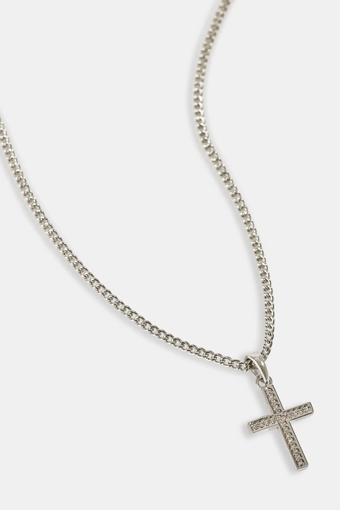 Micro Iced Cross Necklace - 15mm