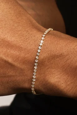 Micro Tennis Bracelet - 2.5mm - Gold