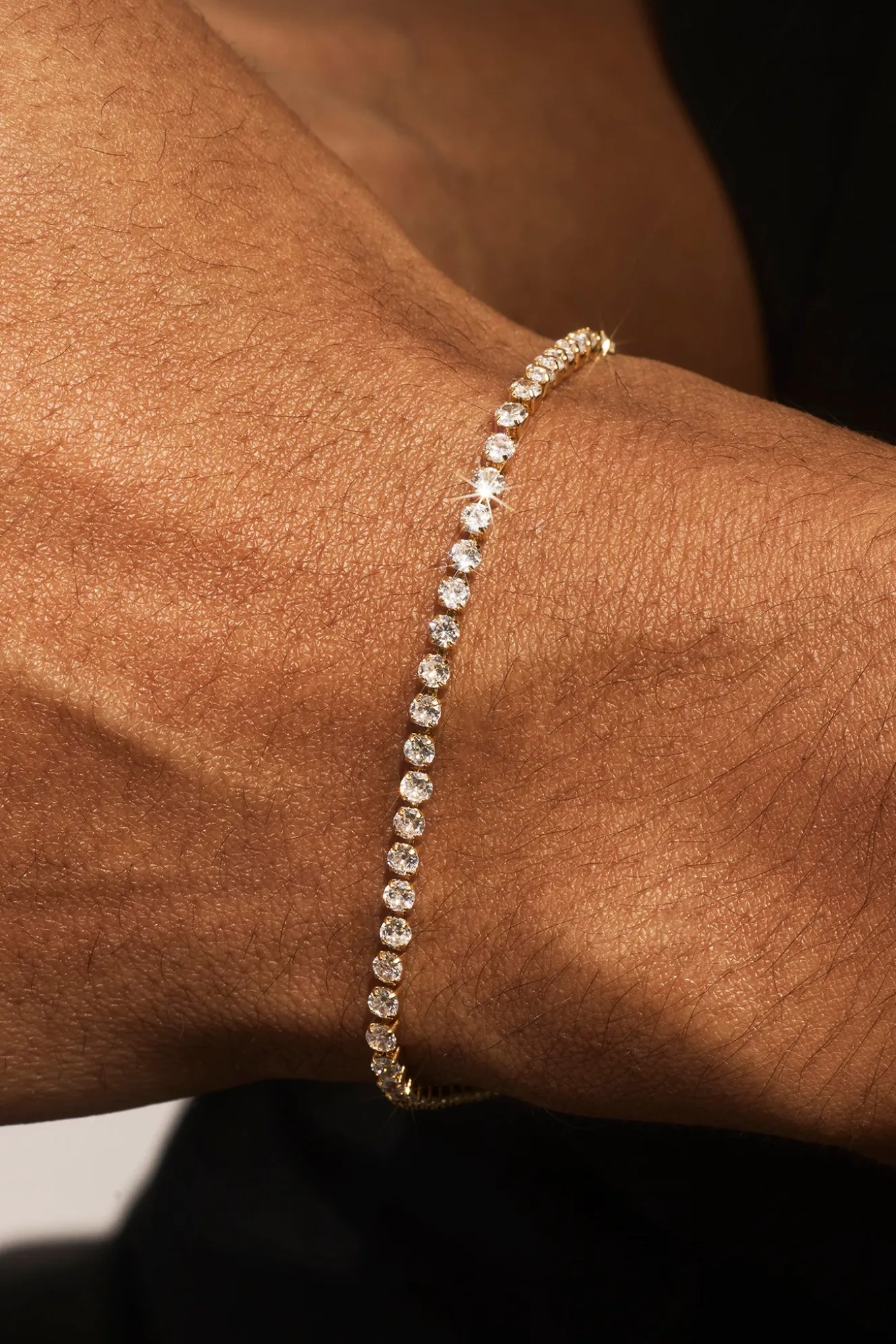 Micro Tennis Bracelet - 2.5mm - Gold