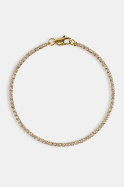 Micro Tennis Bracelet - 2.5mm - Gold