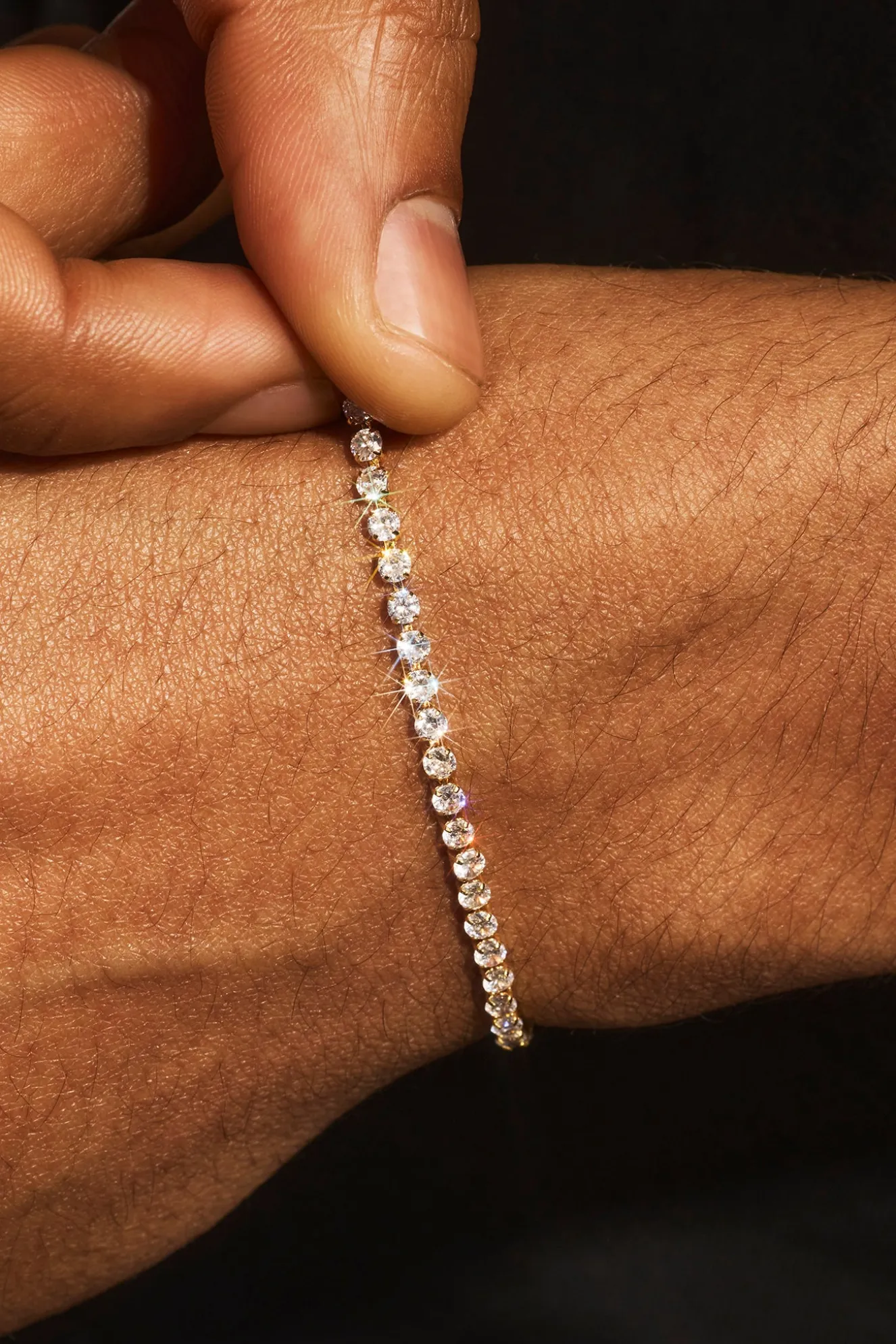 Micro Tennis Bracelet - 2.5mm - Gold
