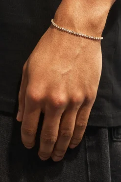 Micro Tennis Bracelet - 2.5mm - Gold