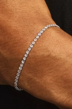 Micro Tennis Chain & Bracelet - White