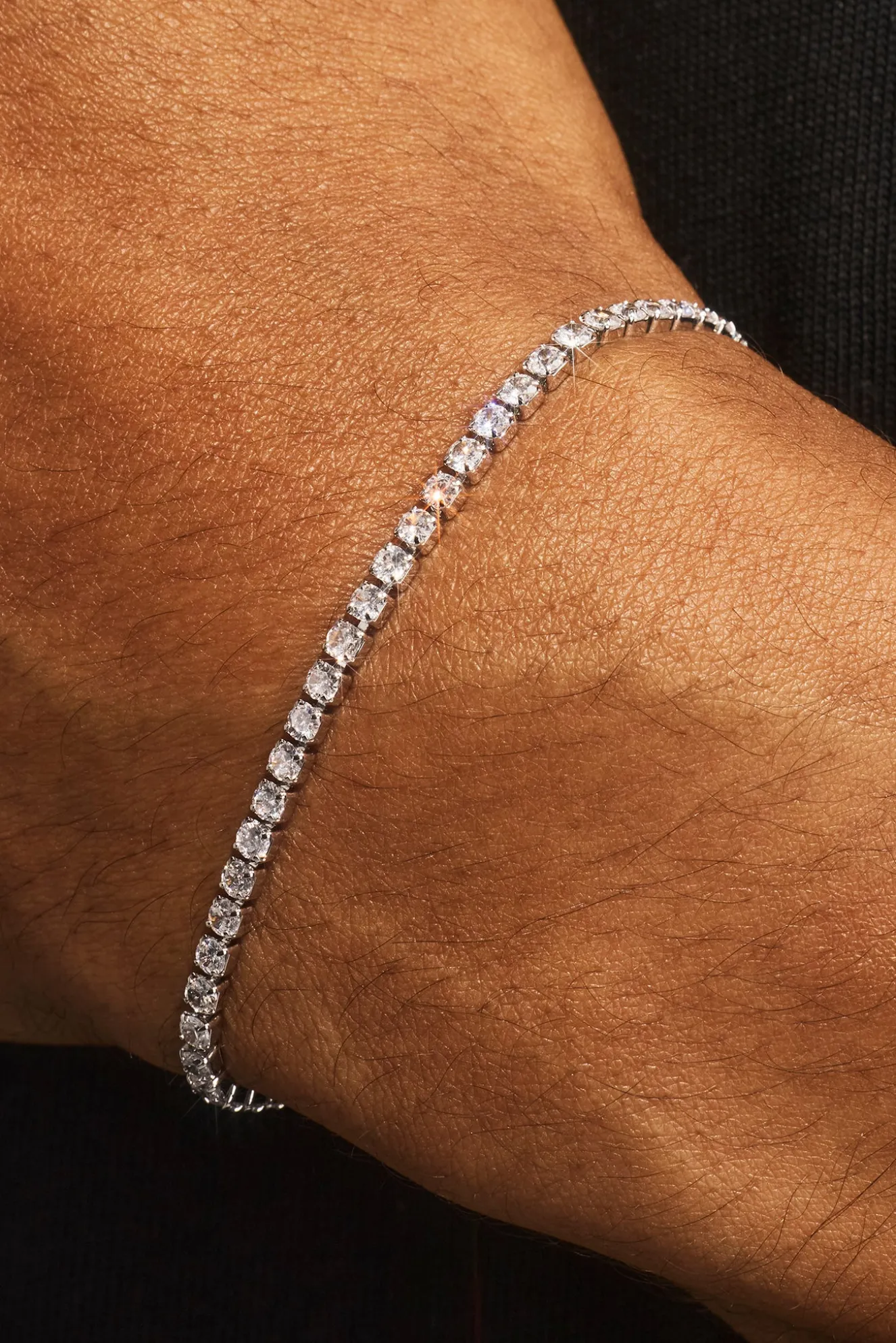 Micro Tennis Chain & Bracelet - White