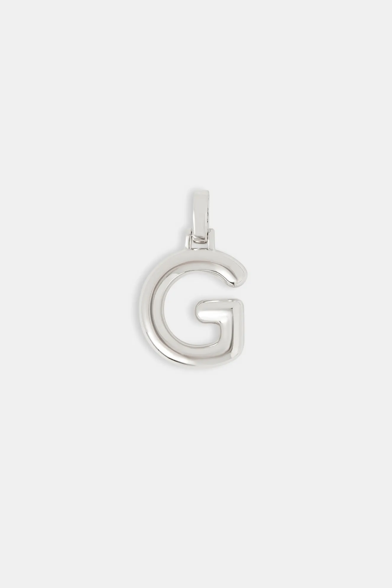 Mini Polished Balloon Letter Pendant - 20mm