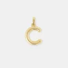 Mini Polished Balloon Letter Pendant - 20m - Gold